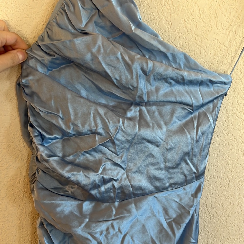 The sei X REVOVLE One Shoulder Midi Dress in Sky - Picture 13 of 16